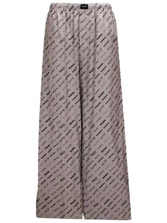 Balenciaga Balenciaga Logo Print Wide-Leg Pants, Brand Size 38 (US Size 8)