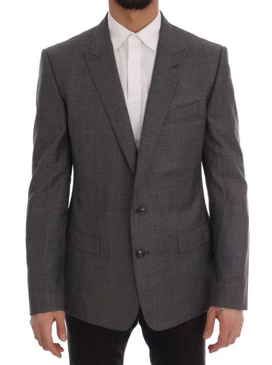 Dolce & Gabbana Gray Wool MARTINI Slim Men's Blazer