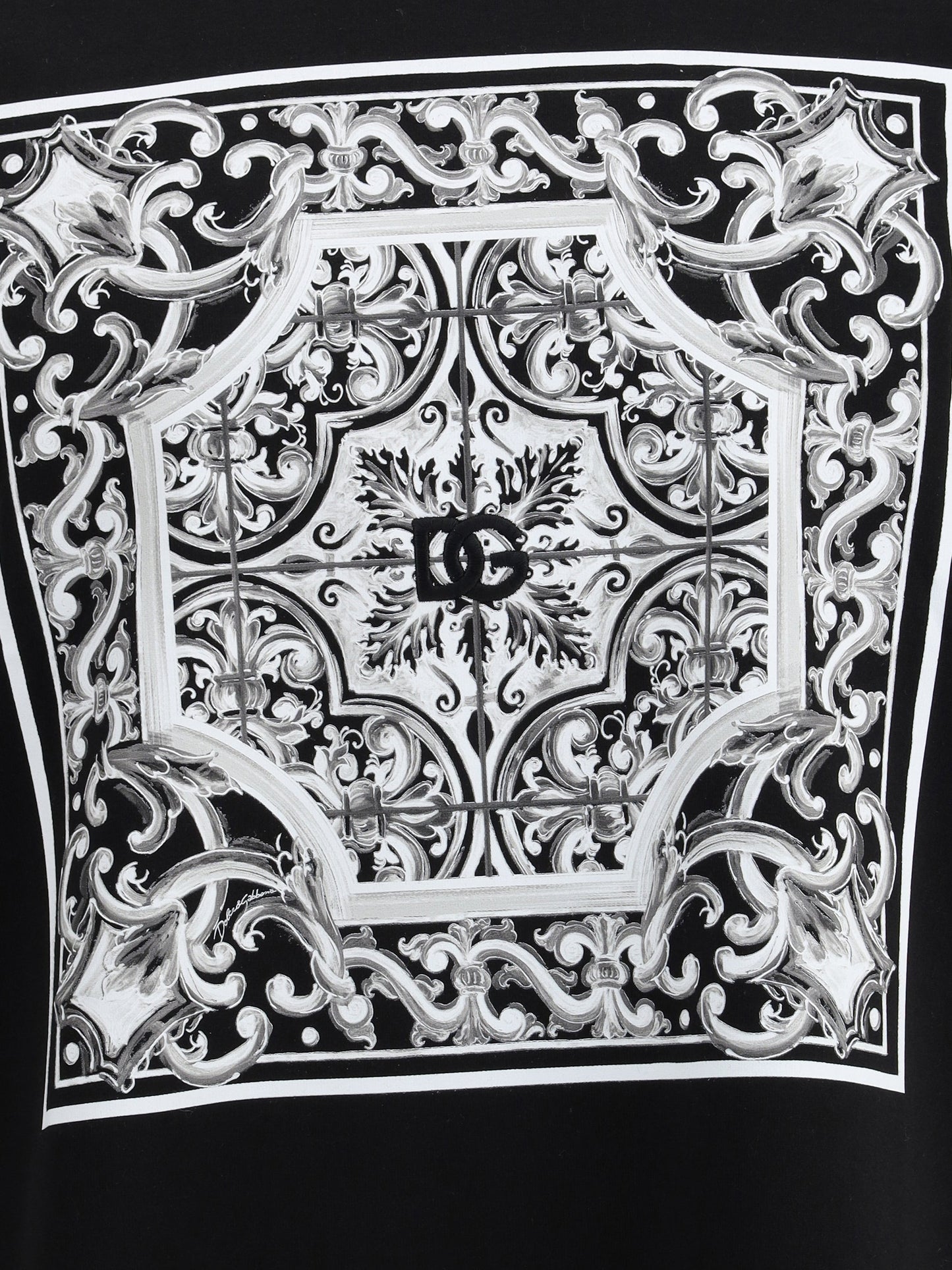 Dolce & Gabbana Men Baroque Print T-Shirt