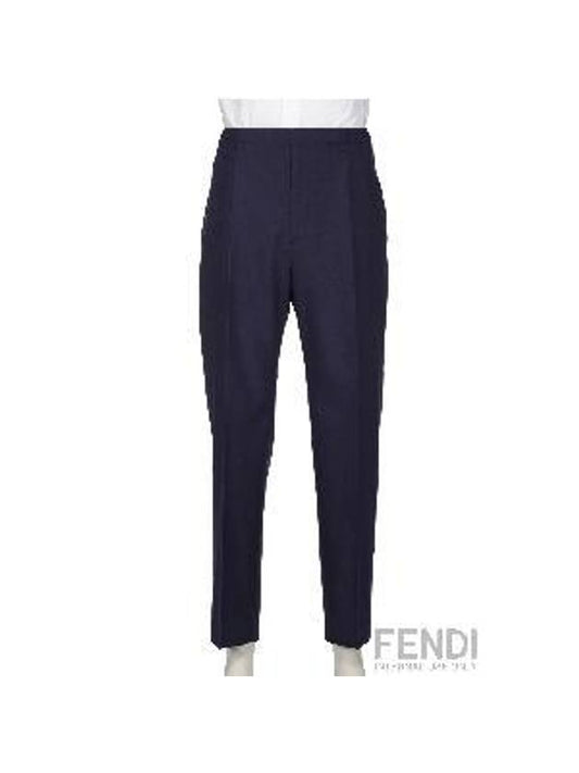 Fendi Wool Trousers Slacks Blue