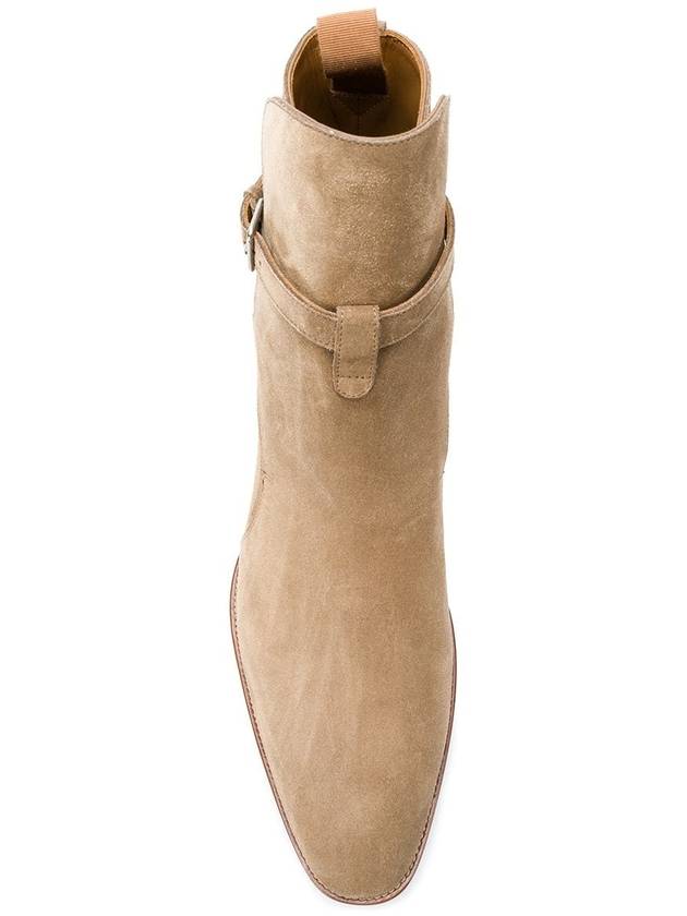 Saint Laurent Men's Jodhpur Suede Ankle Boots Tobacco Beige