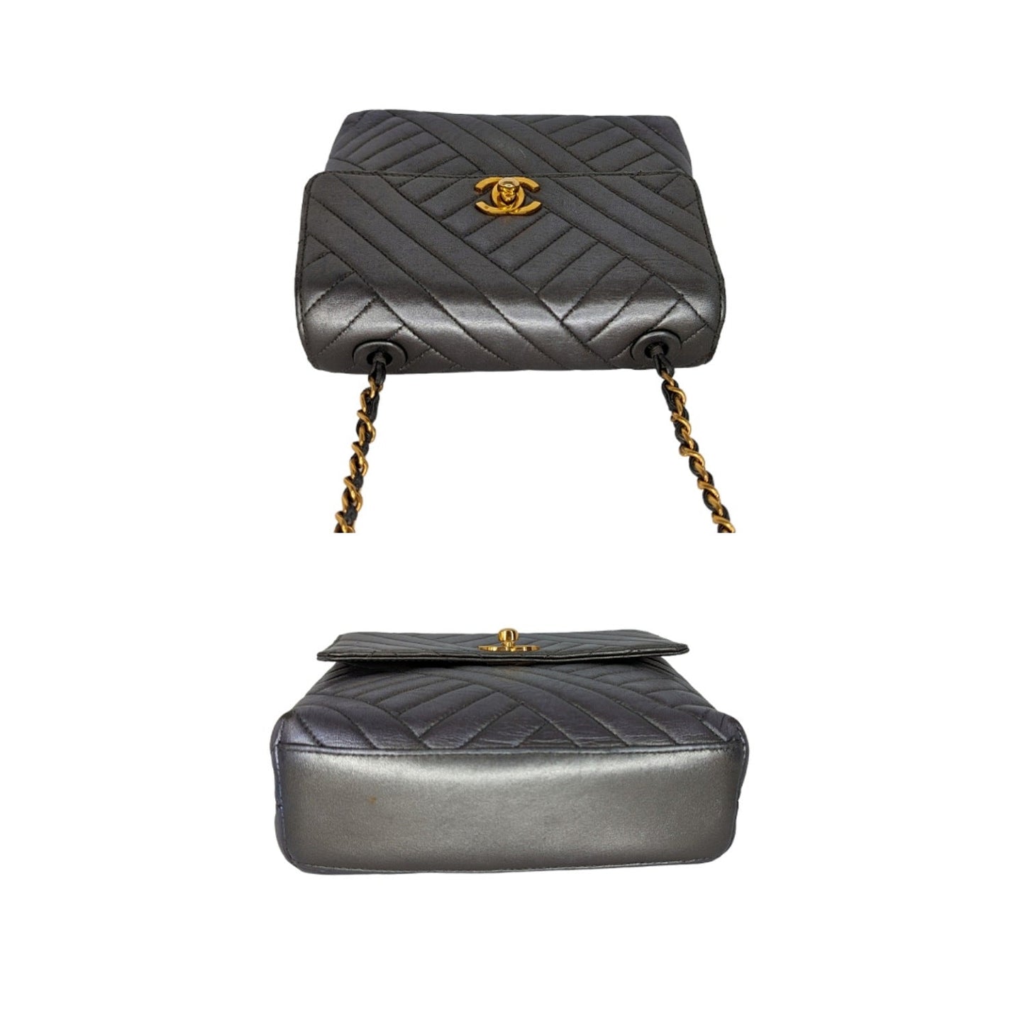 Chanel bag Vintage Chevron Quilted Square Flap Bag