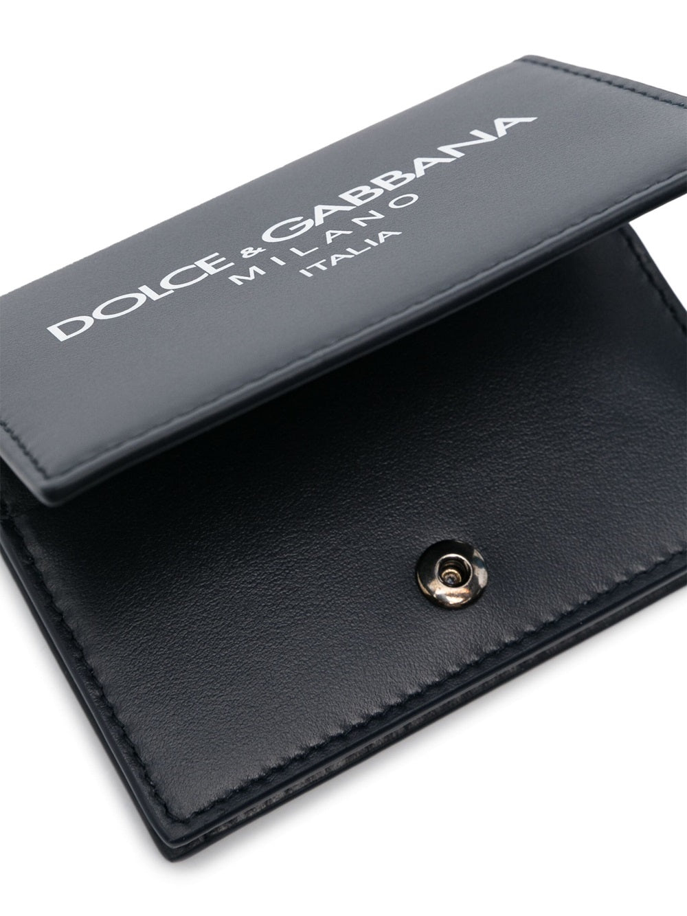 Dolce & Gabbana Men Leather Wallet With Logo Print
