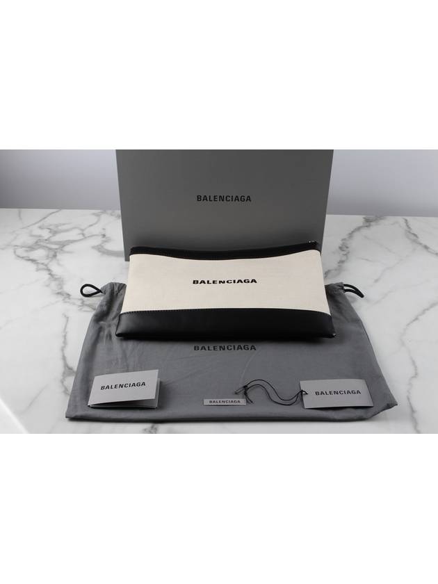 Balenciaga cotton canvas clutch
