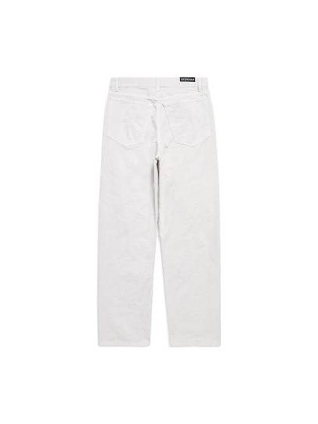 Balenciaga Loose Fit Wide Leg Jeans White