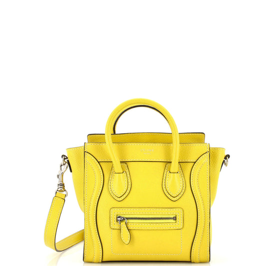 Celine Luggage Bag Grainy Leather Nano