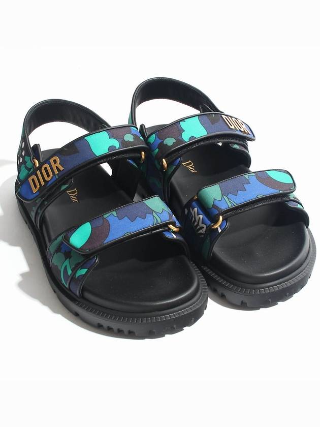 Act Technical Fabric Lambskin Sandal Cobalt Blue Dior