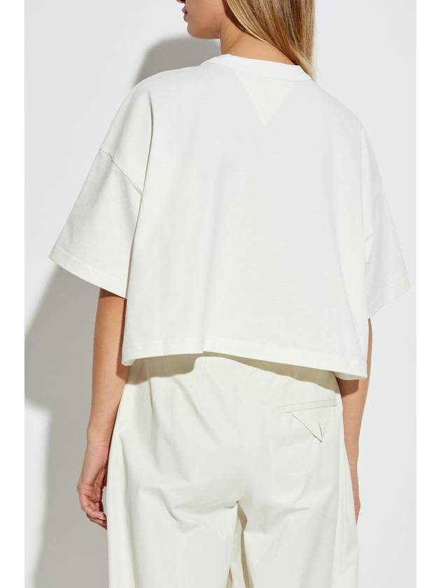 Bottega Veneta Bottega Veneta T-shirt With Pocket, Women's, Cream
