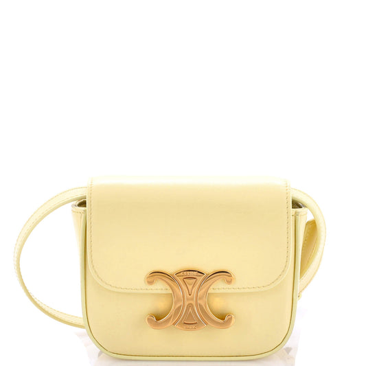 Celine Triomphe Shoulder Bag Smooth Calfskin Mini