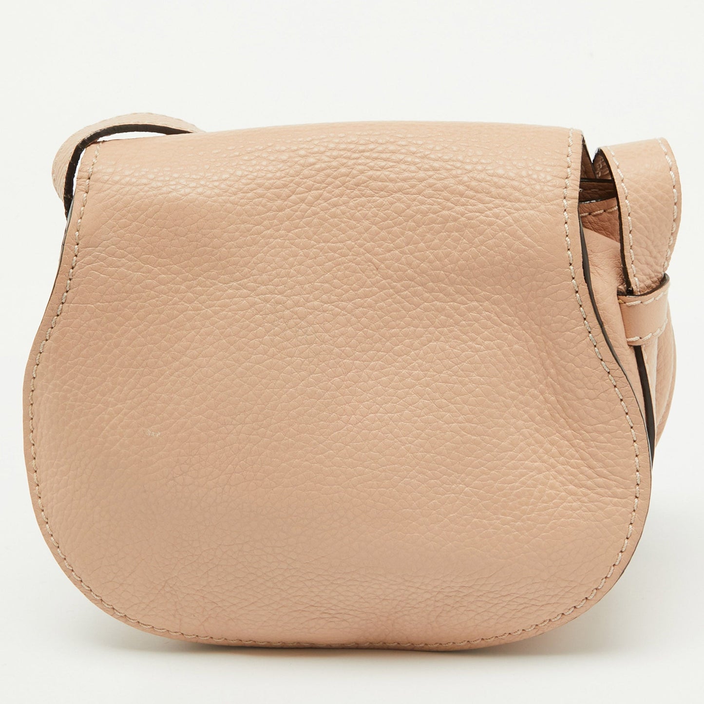 Chloe Beige Leather Small Marcie Shoulder Bag
