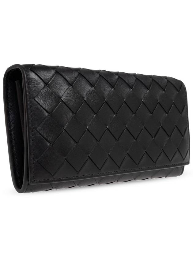 Bottega Veneta Bottega Veneta Leather Wallet, Women's, Black