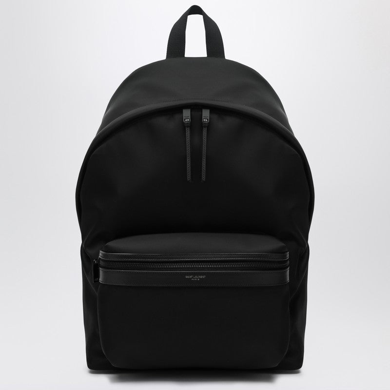 Saint Laurent Black Leather And Nylon Backpack Men