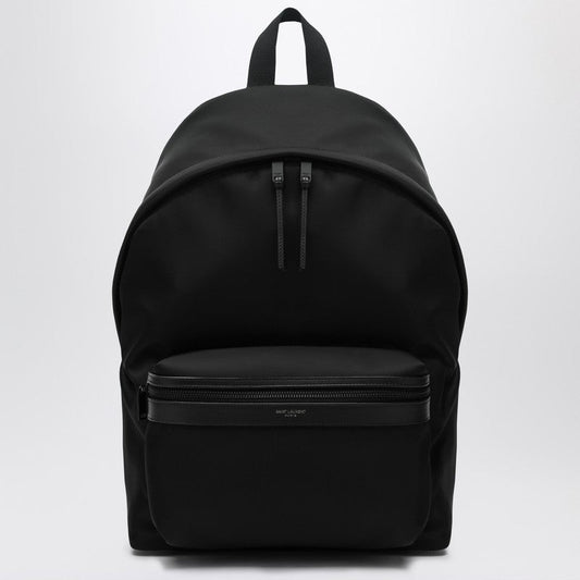 Saint Laurent Black Leather And Nylon Backpack Men