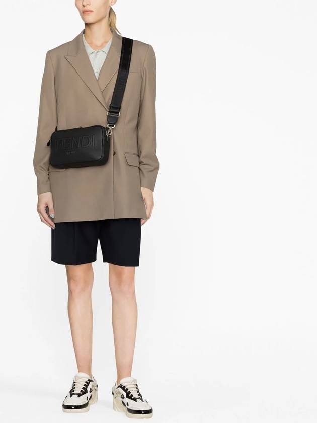 Fendi Logo Camera Cross Bag Black