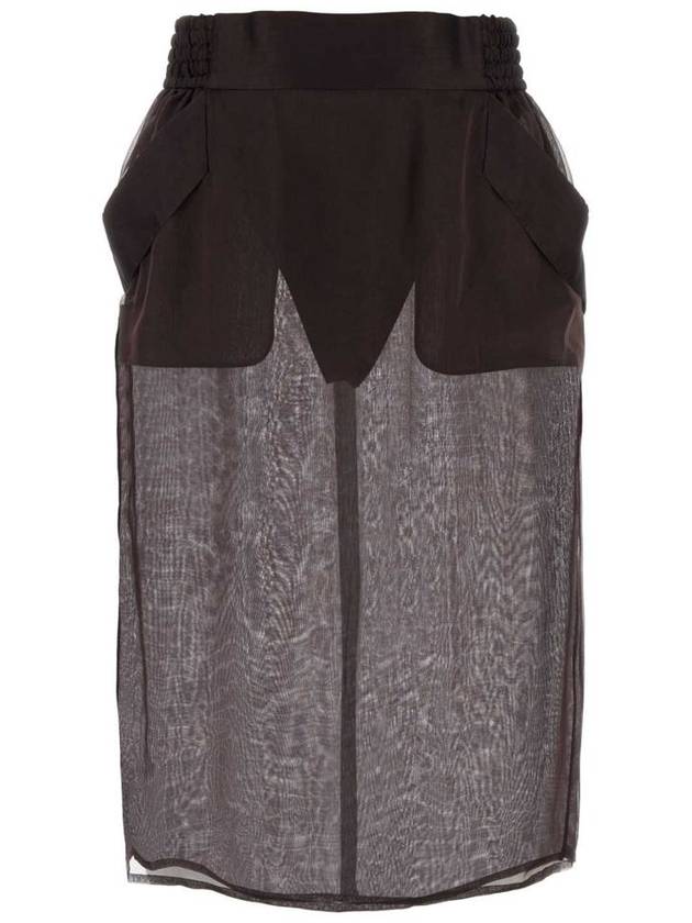 Saint Laurent Short Skirt 769270Y3H91 2041 BROWN