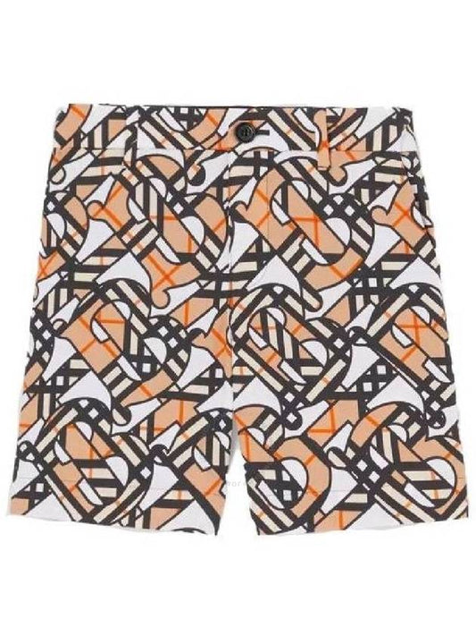 Burberry Burberry Boys White Pattern Royston Monogram Shorts, Size 14Y