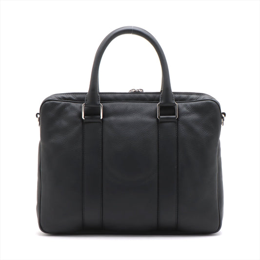 Bottega Veneta  Classic Pilous Leather 2WAY Business Bag Black