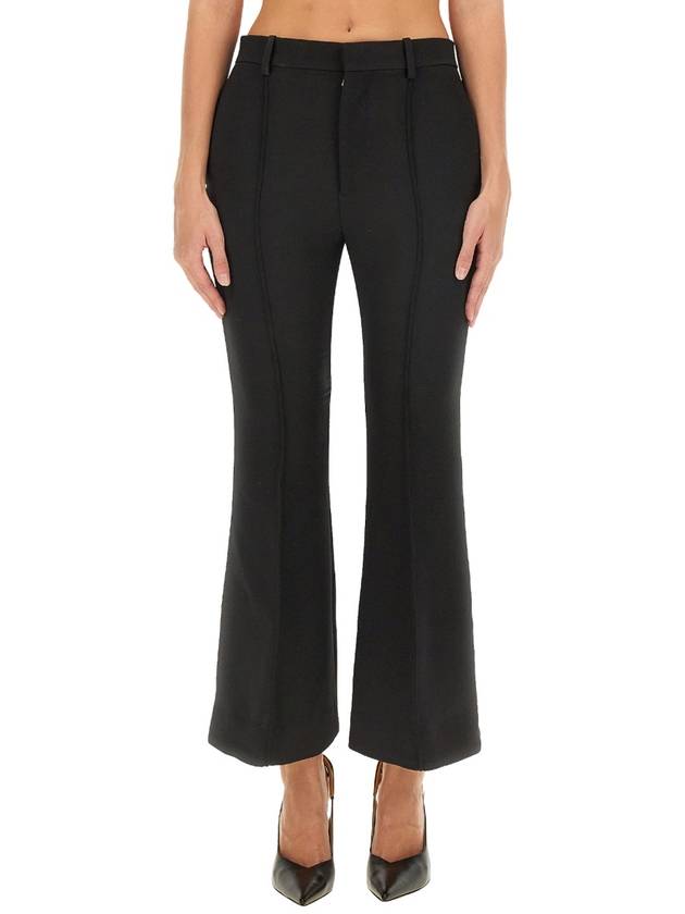 Bottega Veneta Veneta Flare High Waist Pants Black