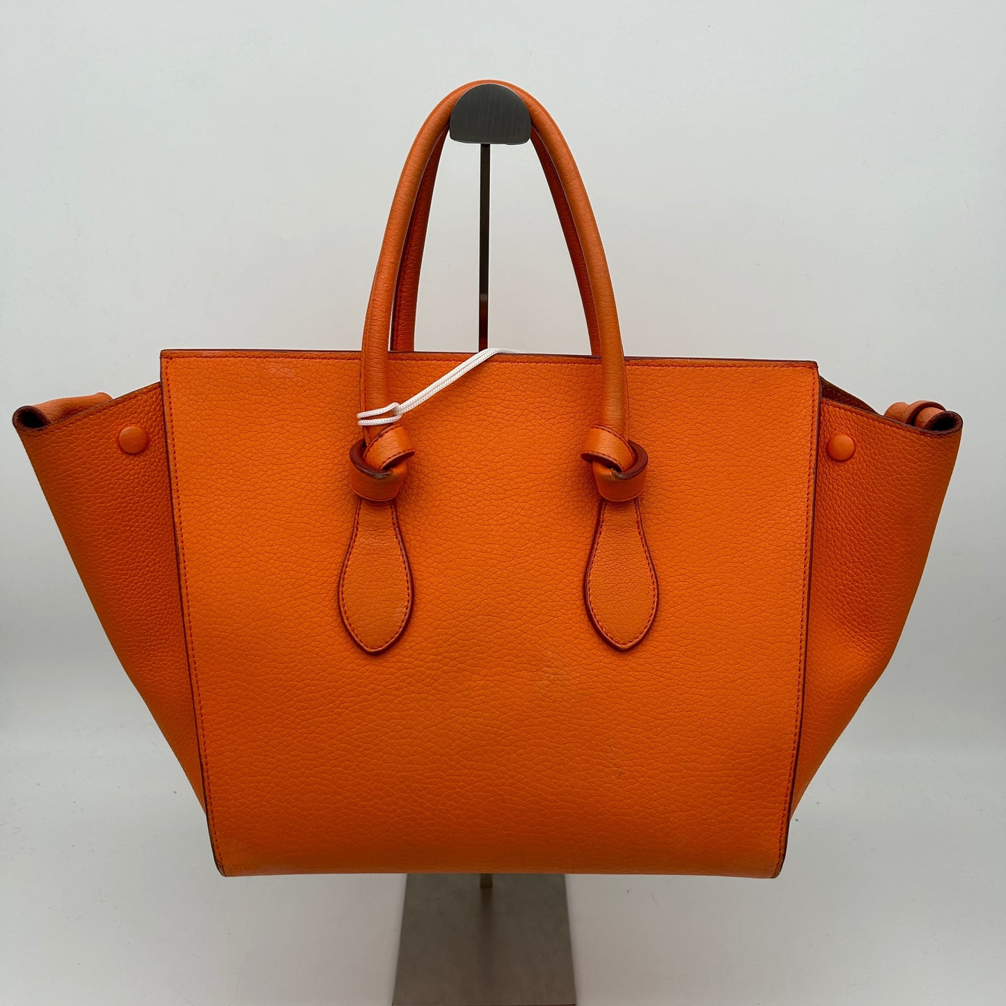 Celine Tie Knot Orange Leather Tote Bag