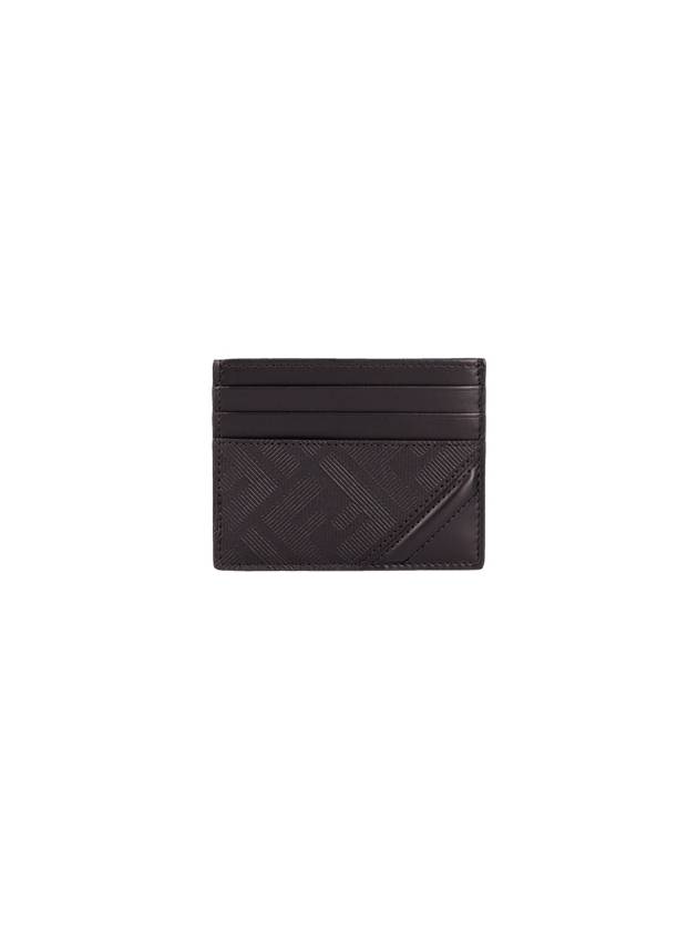 Fendi Shadow Diagonal Card Wallet Black