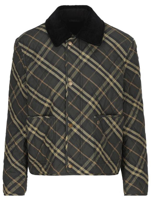 Burberry Barn Checked Quilted Cropped Jacket Shadow