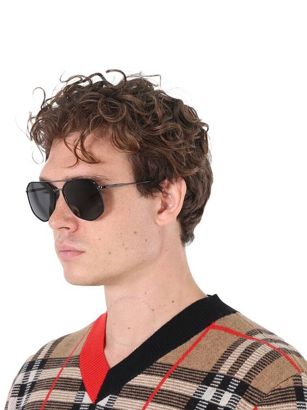 Burberry Burberry Ozwald Dark Grey Geometric Men's Sunglasses BE3139 114487 58