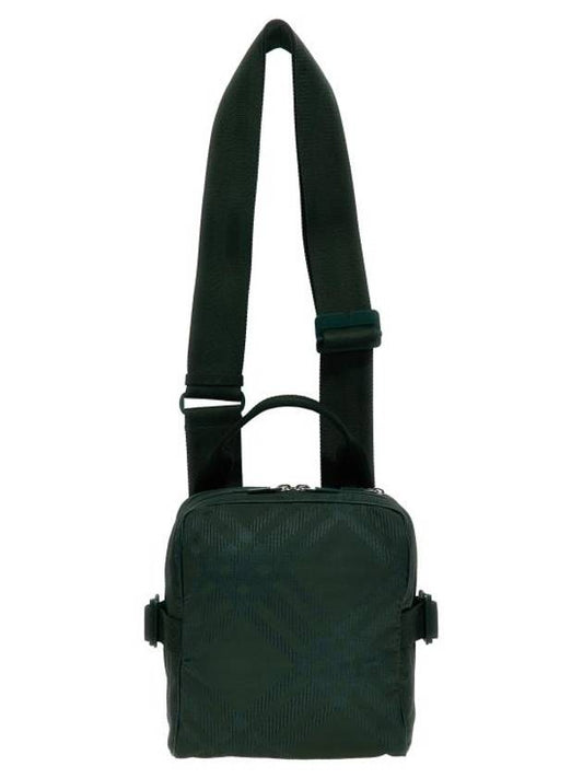 Burberry Checked Zipped Cross Bag Green
