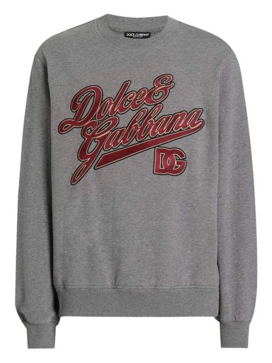 Dolce & Gabbana Men Long Sleeve Crew-Neck Sweatshirt