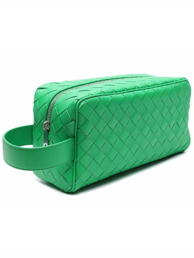Bottega Veneta Intrecciato Travel Pouch Bag Parakeet