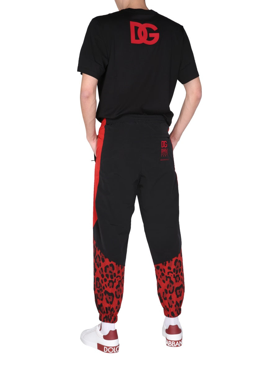 Dolce & Gabbana Men Jogging Pants With Animal Print