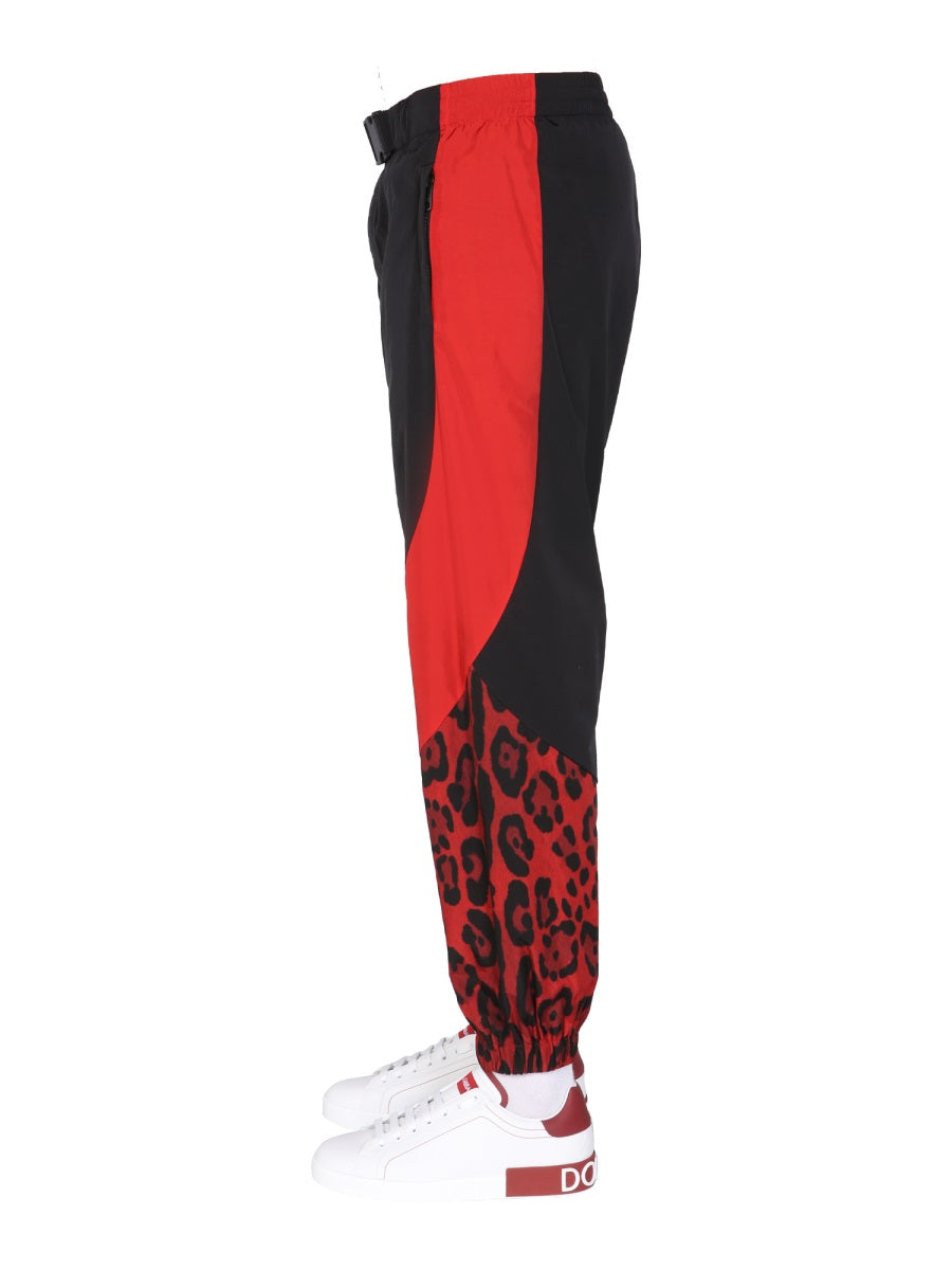 Dolce & Gabbana Men Jogging Pants With Animal Print