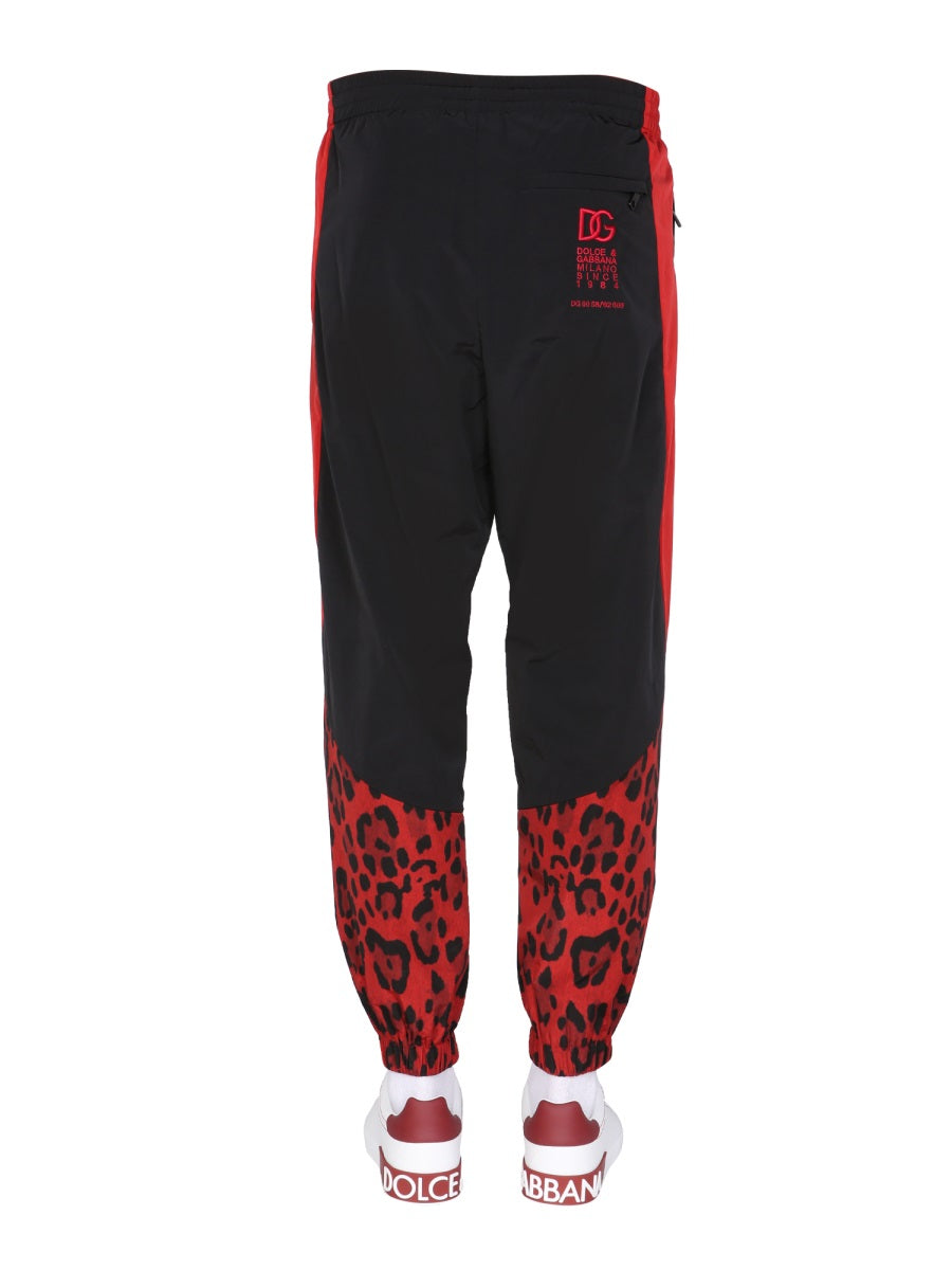 Dolce & Gabbana Men Jogging Pants With Animal Print