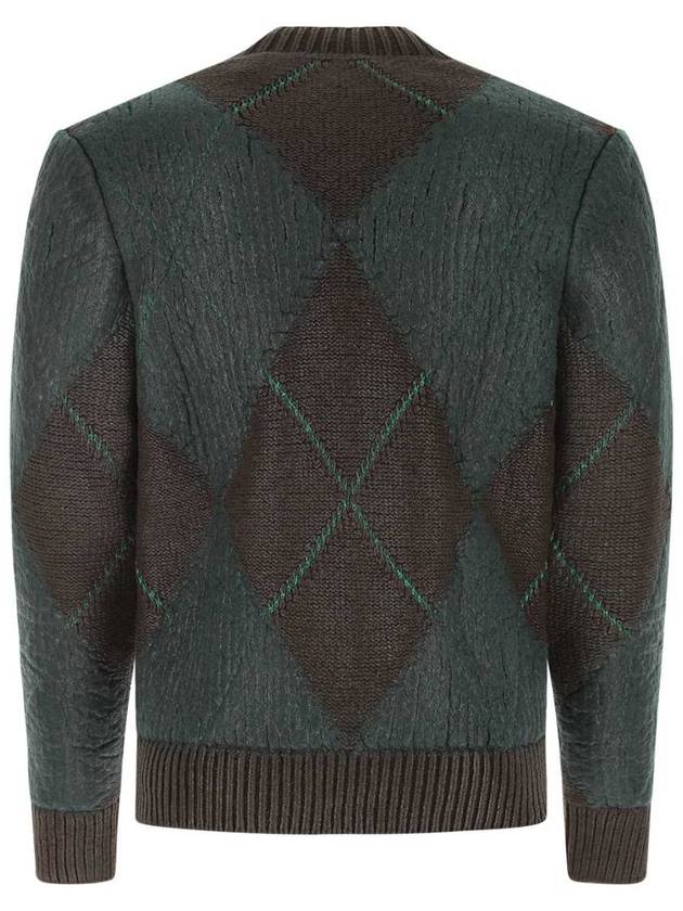 Bottega Veneta argyle print knit top brown