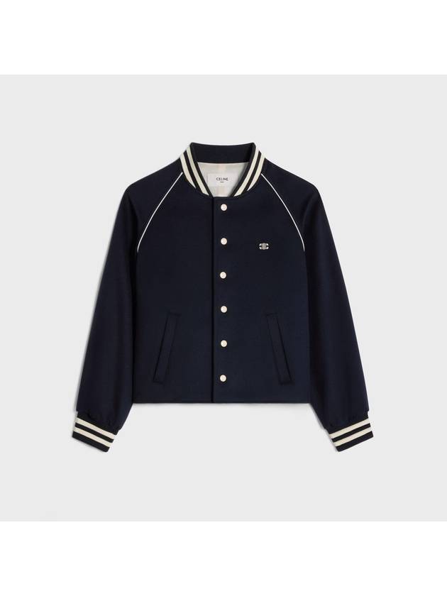 CELINE Triomphe Teddy Wool Jacket Navy