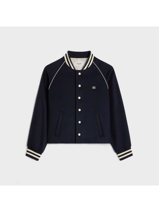 CELINE Triomphe Teddy Wool Jacket Navy