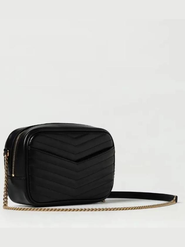 Saint Laurent Lou Small Leather Cross Bag Black