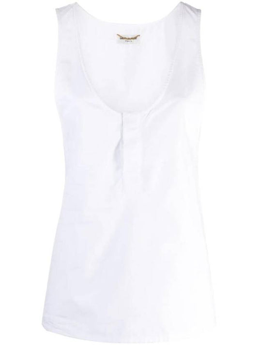 Saint Laurent Semi See-through Henry Tank Top 790074Y227W