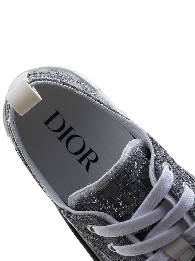 B23 Oblique Canvas Low Top Sneakers Ruthenium Dior