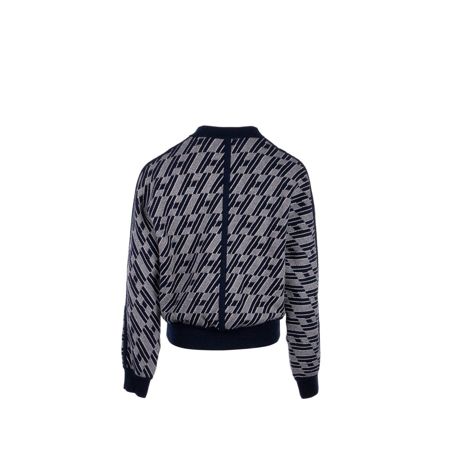 Hermes Size 36 Reversible Knit Cashmere/Cotton Blue Navy