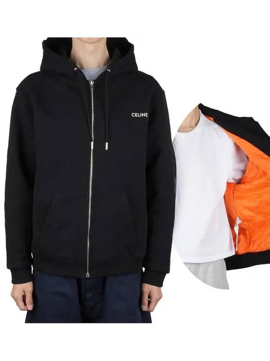 CELINE RY04I345F 38AW Logo Cotton Hooded Jacket