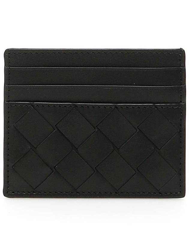 Bottega Veneta Intrecciato Leather Card Wallet Black