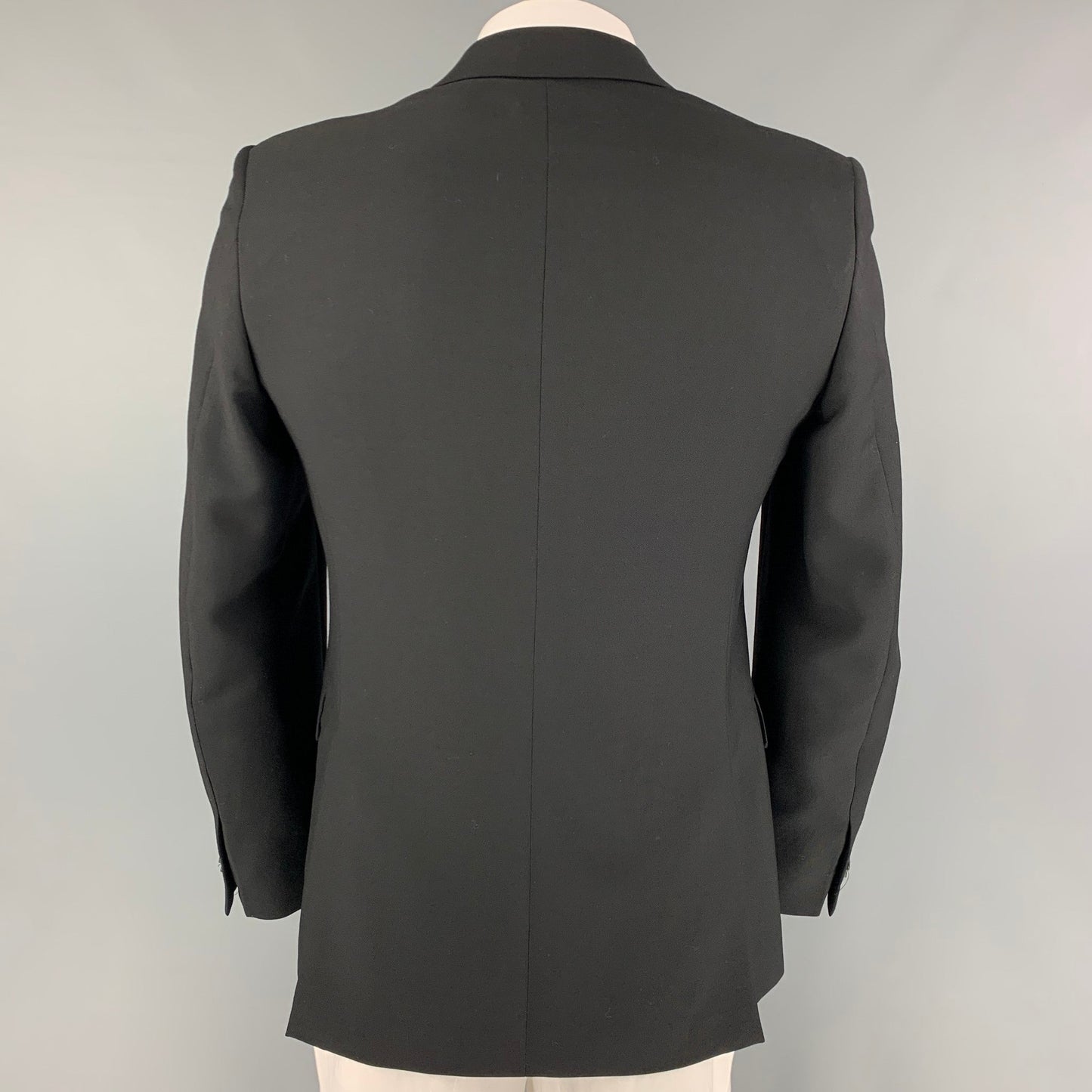 PRADA Size 40 Black Wool Mohair Sport Coat