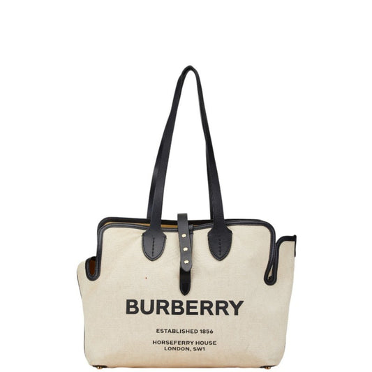 Burberry  Canvas Leather Pouch Tote Bag ()