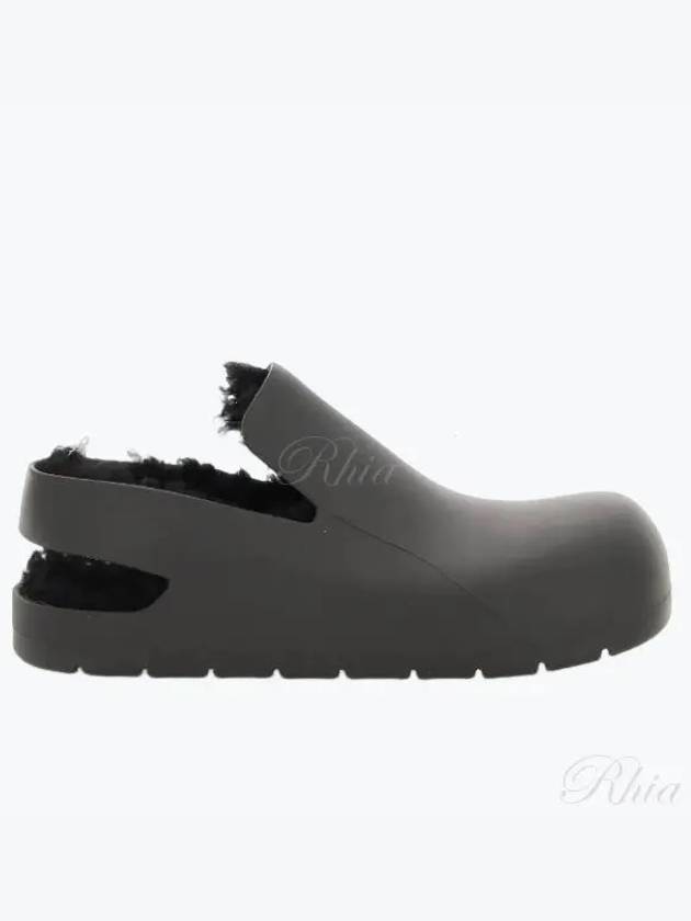 Bottega Veneta Puddle Shearling Sandals Black