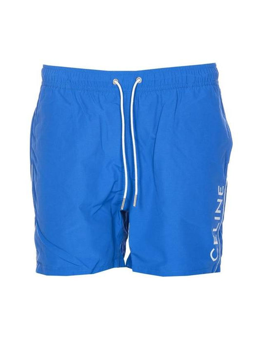 CELINE Piping Nylon Swim Shorts Royal Blue