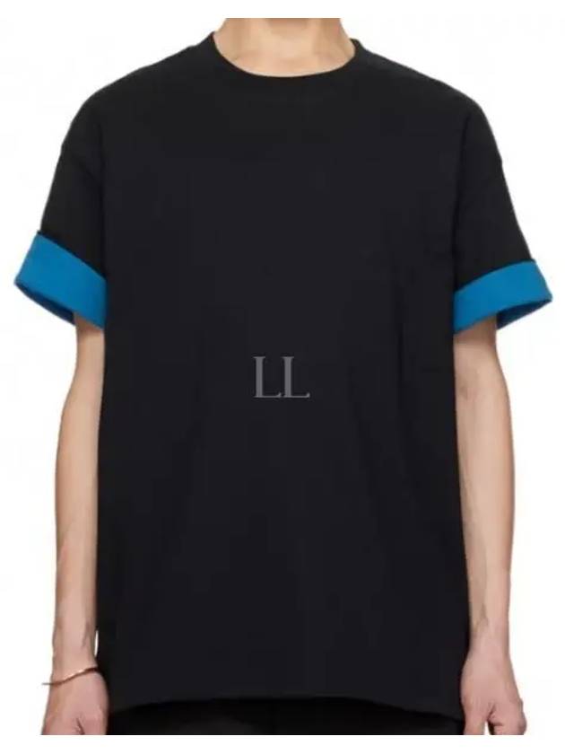 Bottega Veneta Double Layer Cotton Short Sleeve T-Shirt Black