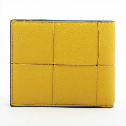 Bottega Veneta  Maxine Introduction Leather Compact Wallet Yellow