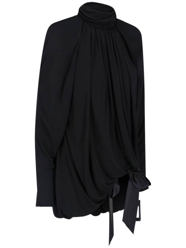 Saint Laurent 23 fw Drape Jersey Dress 744258Y6H331000 B0020499023