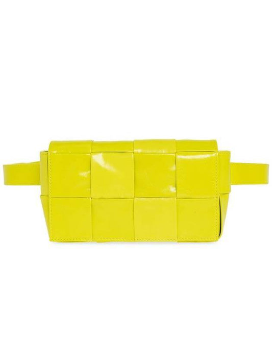 Bottega Veneta Intrecciato Cassette Mini Belt Bag Acid Kiwi