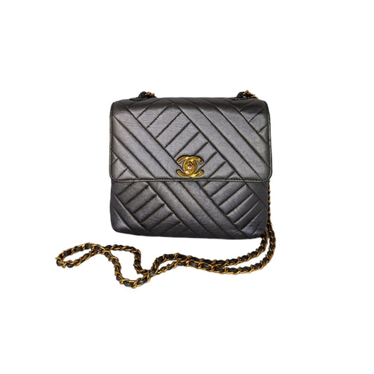 Chanel bag Vintage Chevron Quilted Square Flap Bag